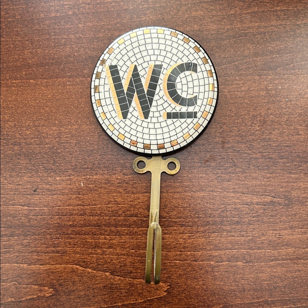 Anthropologie Mosaic WC Hook - Gold and Black